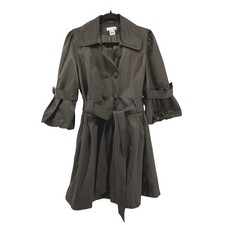 Luii Anthropolgie Trench Coat Women XL Brown ...