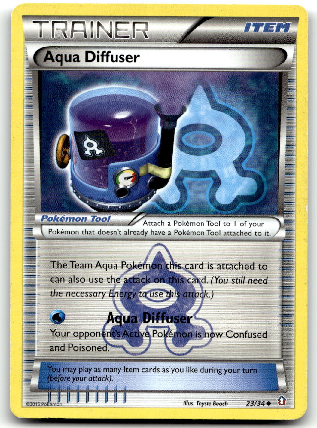 Aqua Diffuser 23/34 Double Crisis Uncommon Normal Pokemon TCG HP