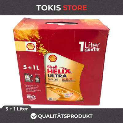 Shell Helix Ultra ECT C2 C3 0W-30 5L +1L GRATIS 6L Motoröl Benzin Diesel ACEA