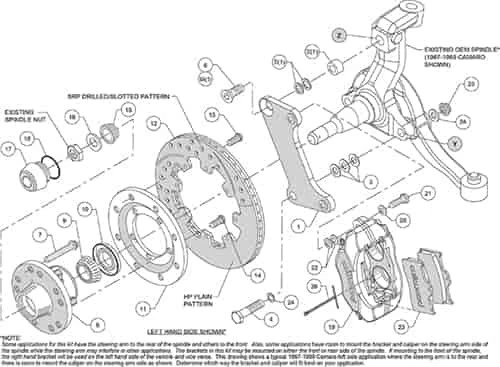 Kit de frenos delanteros Wilwood 140-7675-D Dynalite forjado Foto 3 de 4