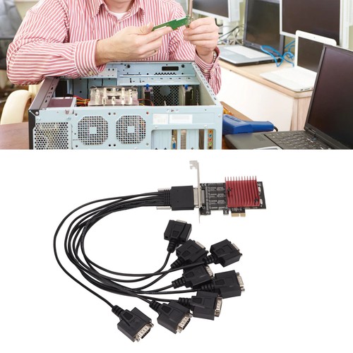 Expansion Card Pcie To 8 Port Pci Express X1 To Db9 Com Rs232 Convertor Fo BAJ - Picture 17 of 22