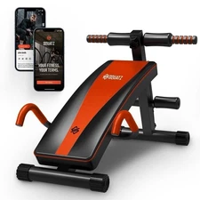 SQUATZ Supine Board w/ Handrail Abdominal Muscle Board, Multifunctional