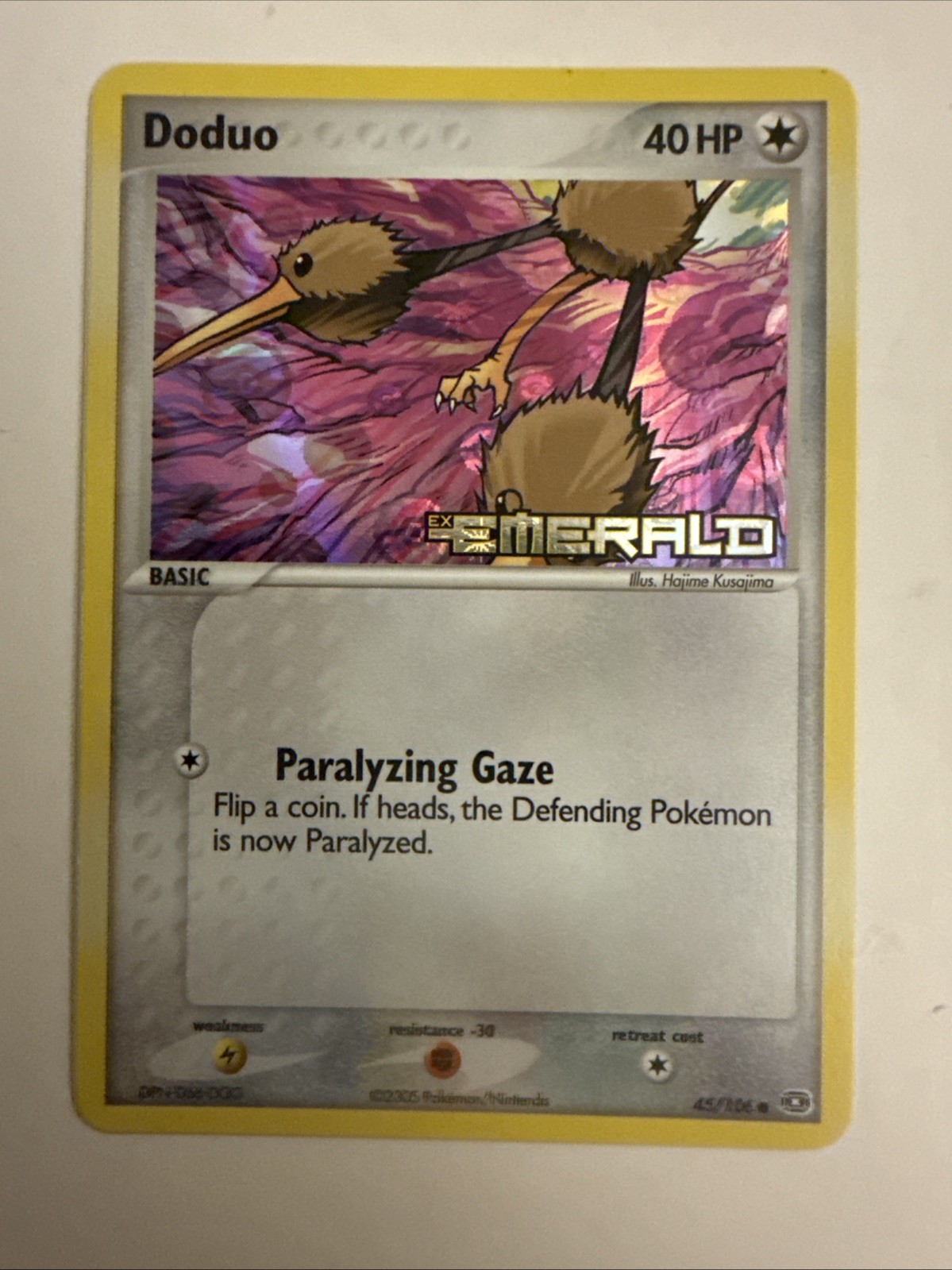 Pokemon EX Emerald Doduo Stamped Reverse Holo 45/106 NEAR MINT
