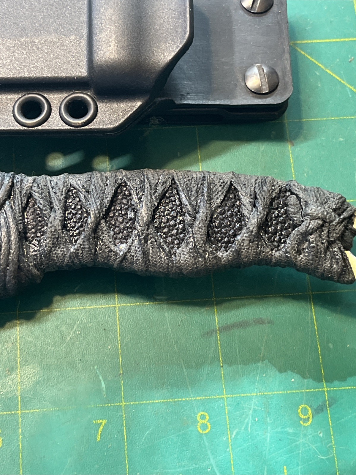 CRKT First Strike Fighting Knife,4 1/2 Inch Tanto Fixed Blade, Cord & Ray Skin H