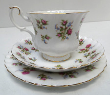 VINTAGE ROYAL ALBERT 'WINSOME' TEACUP SAUCER PLATE TRI ENG CHINA PORCELAIN