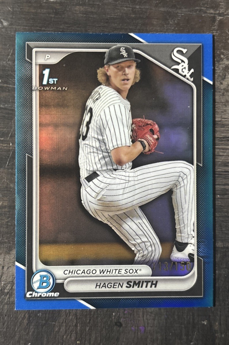 Hagen Smith 2024 Bowman Chrome Draft 1st True Blue Refractor #047/150