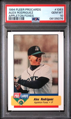 1994 Fleer ProCards Appleton Foxes Alex Rodriguez #1063 PSA 10