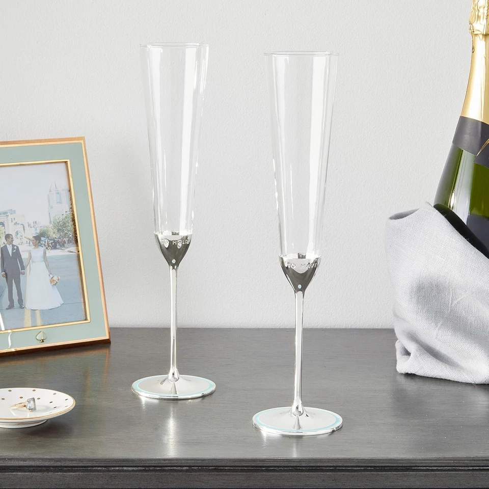 Kate Spade New York Take The Cake 2 piezas champán 33,8 onzas, transparente, azul Foto 4 de 4