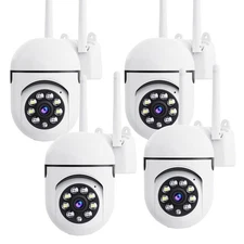 4-Pack WiFi Camera Smart Home Wireless Security Camera System Audio Night Vision