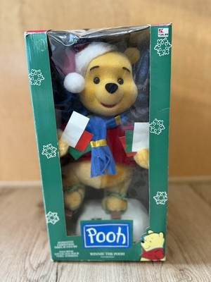 Disney Winnie The Pooh Christmas Telco Vintage 90's Skiing 15'' Tall DOESN T WORK