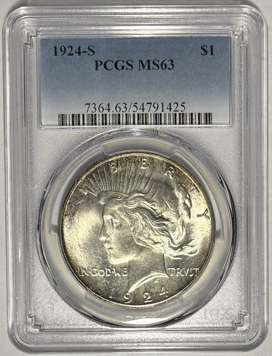 MS 63 Graded 1924 Year Peace Dollars (1921-1935) for sale | eBay