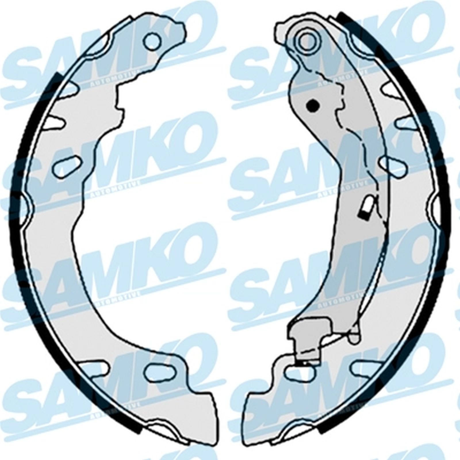ORIGINAL® SAMKO Bremsbackensatz Hinten für Ford KA Fiat 500 PANDA 500L PANDA