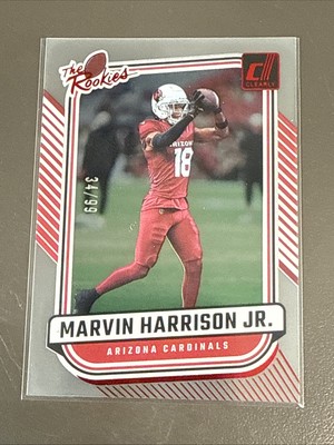 2024 Clearly Donruss Marvin Harrison Jr. #5 The Rookies /99 Arizona Cardinals