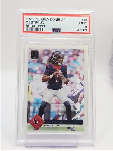 C.J. STROUD 2023 CLEARLY DONRUSS RETRO 1993 FOOTBALL TEXANS PSA 9 Q5190
