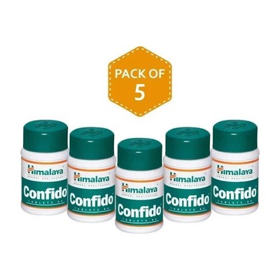 5 X Himalaya Confido 60 Tablets Each FREE SHIPPING
