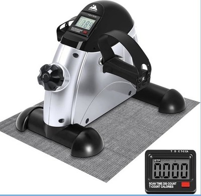 EVOLAND Mini Heimtrainer Pedaltrainer Arm- & Beintrainer mit LCD