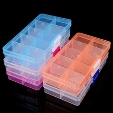NEW 10 Slot Adjustable Jewelry Storage Box Ring Pill Organizer Fast Shipping