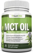 MCT Oil - 3000mg Per Serving - 180 Softgels - Made from 100 Organic...