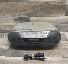 Sony CFD-S05 Boombox CD AM/FM Radio Cassette Player Recorder Portable - Tested