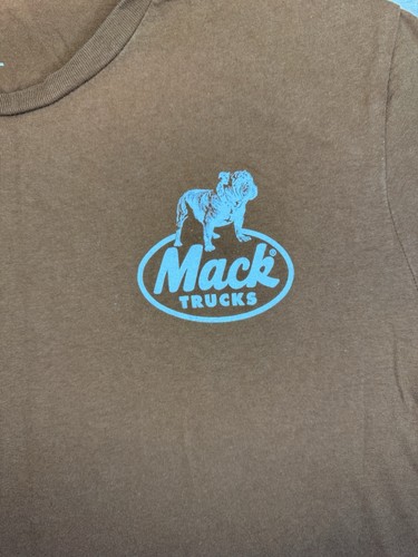 Mack Trucks Oval Logo Brown T-Shirt Men’s Sz M - Picture 3 of 9