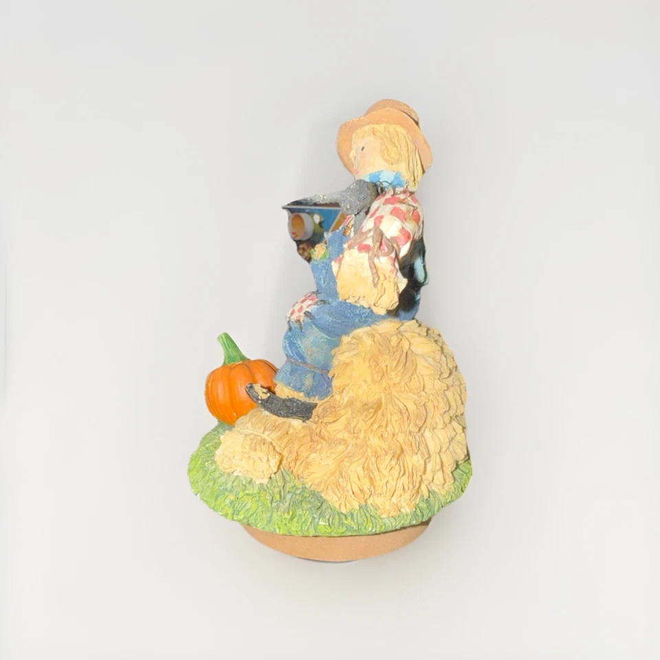 Decoración de velas decorativas vintage para interiores de hogar espantapájaros en calabazas usado en excelente estado Foto 2 de 4