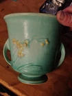 Roseville Pottery #640-5 Beautiful Condition Bowl with Handles Vintage Green