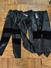 Leather Looking Leggings Women's Chines XX L Us Large To Extra Large  3 Piece