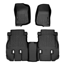 Smartliner Black 1st & 2nd Row Floor Liners for Jeep Wrangler