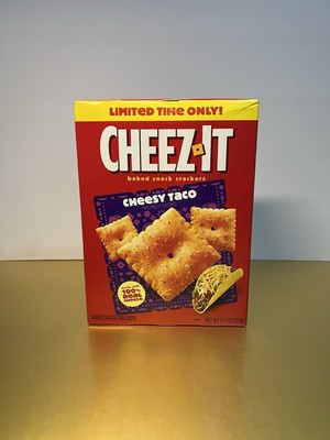   New Limited Edition Cheez-It Cheesy Taco Cheddar Baked Crackers Box 12.4oz