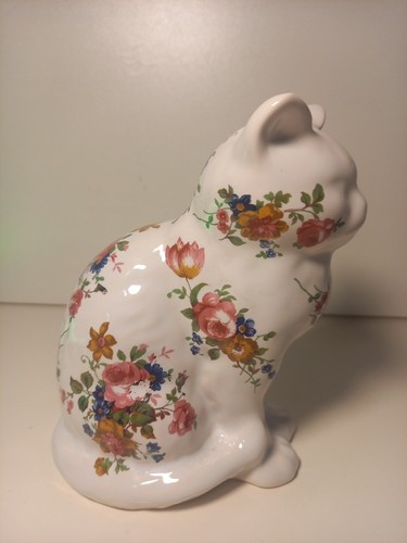 Vintage Norstock Ceramics Handcrafted Cat Floral 12.5cm - Picture 2 of 16
