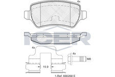 Bremsbelagsatz Hinten Lucas-Trw-System für Opel Astra G F70 Cabrio T98 ab 98->