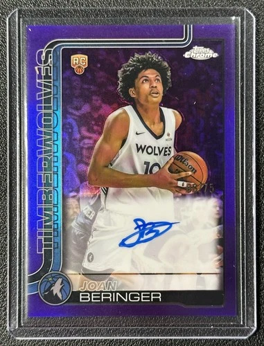 JOAN BERINGER 2025-26 TOPPS CHROME #TCAR-JB ROOKIE AUTO PURPLE REFRACTOR RC 6/75