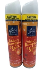 Glade Golden Pumpkin & Spice Air Freshener Spray - 2 Cans Limited Edition 