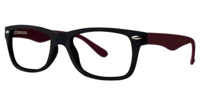 MODERN OPTICAL CRAZE UNISEX PLASTIC EYEGLASSES 50-18-140 BLK/BUR W/ SOFT CASE