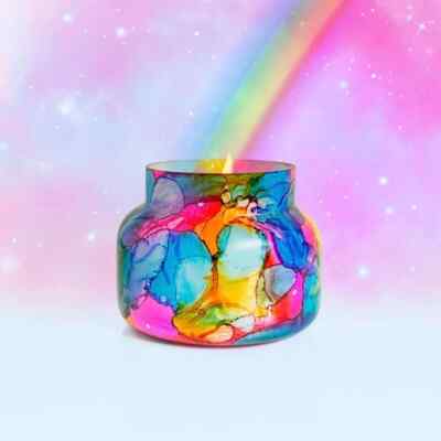 Capri Blue 19 Oz Rainbow Watercolor Volcano Scent Jar Candle
