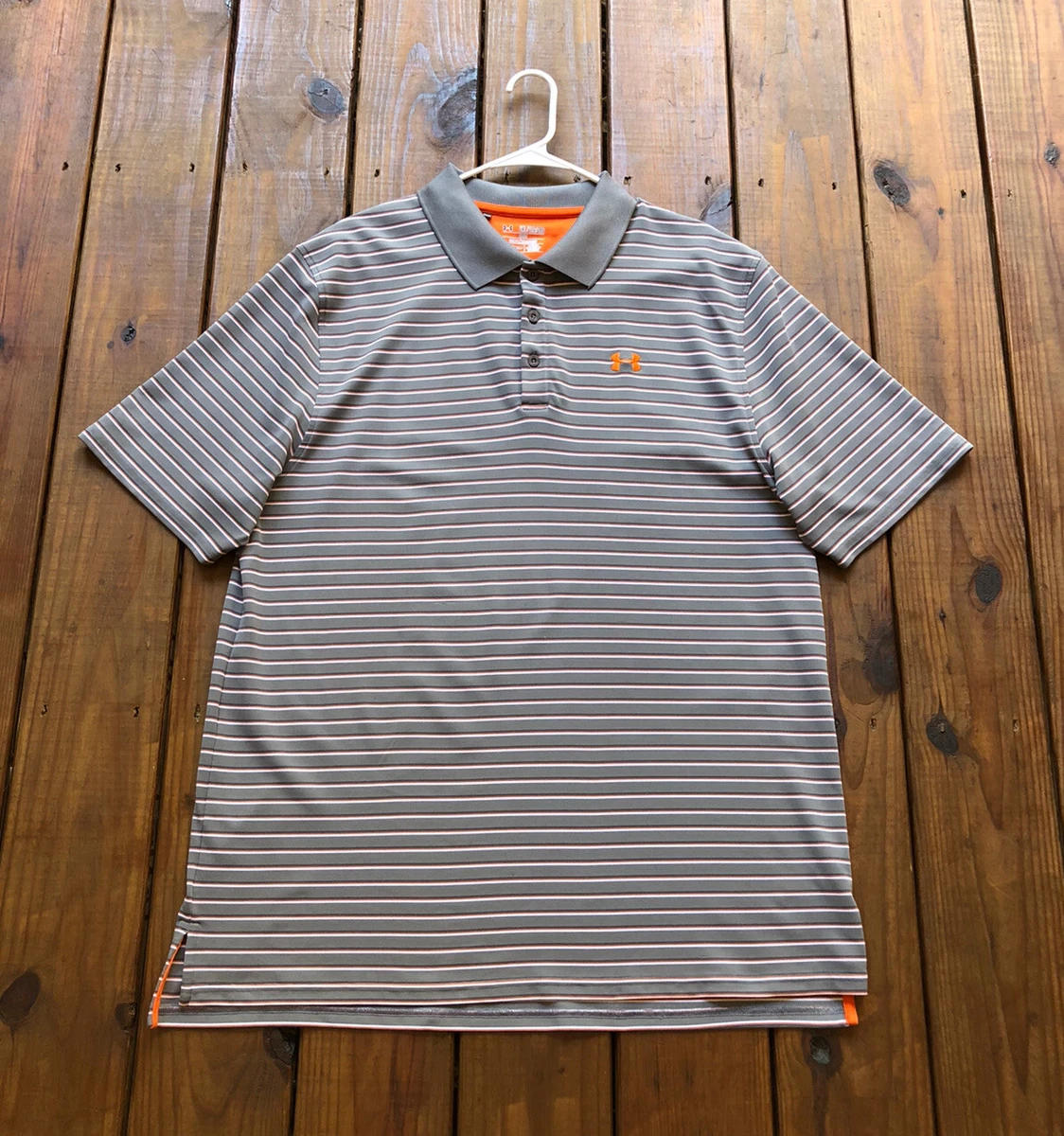 Orange under armour polo deals
