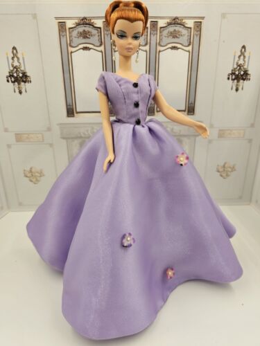 OOAK Barbie Silkstone Doll Gown Violet New EXCELLENT - Picture 1 of 6