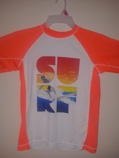 OP OCEAN PACIFIC SURF ZONE shirt orange/white size xl youth 14-16