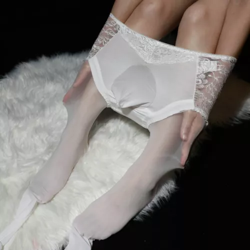 Men Sexy Oily Stockings Ultra-Thin See Transparent Seamless Pantyhose Underwear - Picture 24 of 30