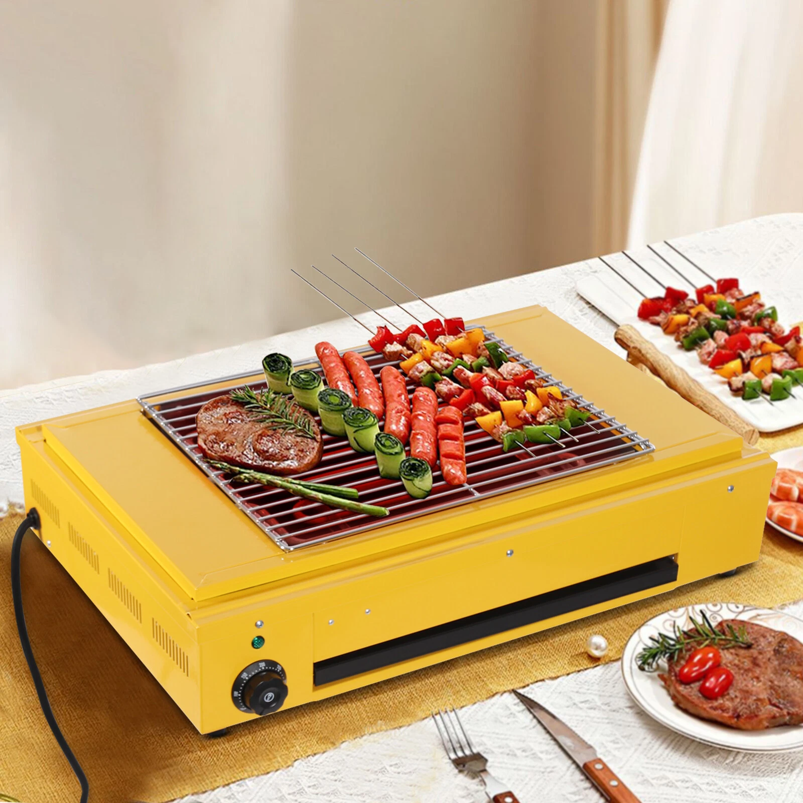 1500W Portable Outdoor Barbecue Grill Electric Grill Electric Indoor Grill