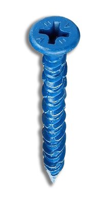 100 Tapcon 3/16'' x 2-1/4'' Concrete Masonry Screws Philips Flat Head Blue