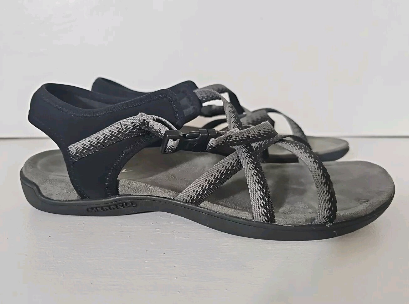 Merrell Terran Lattice II Black Silver Strappy Hiking Walking