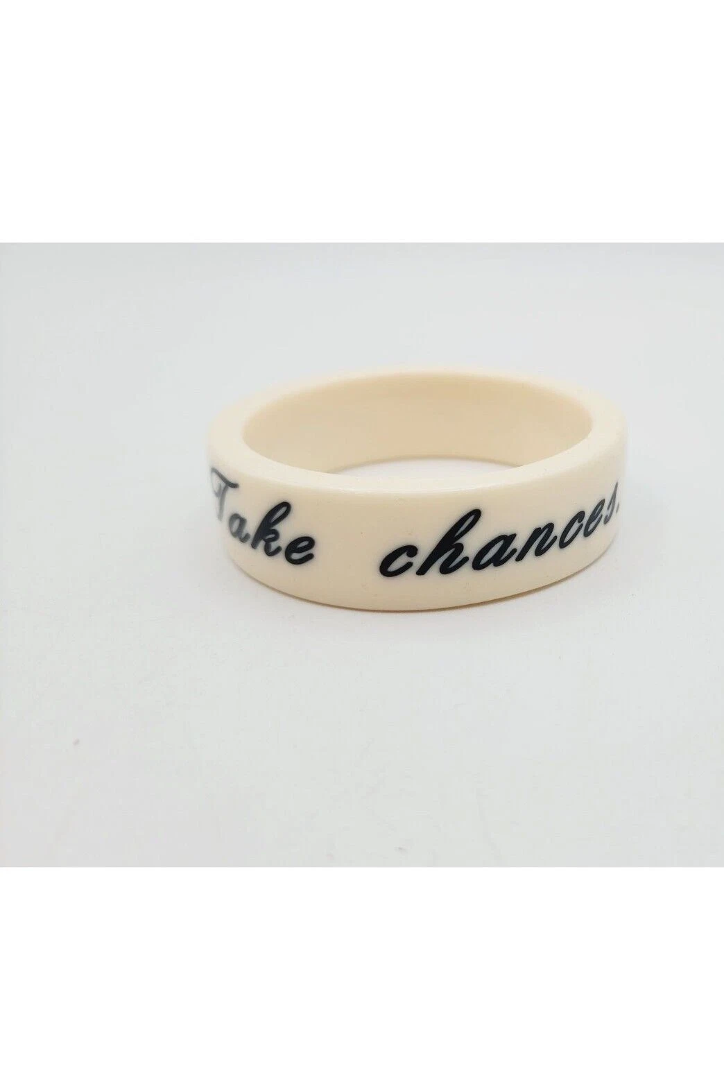 OFF WHITE Bracciale Find Your Passion Take Chances braccialetto tondo resina acrilica 7 5"