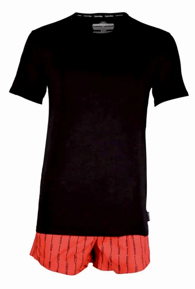 Conjunto de camiseta y boxer Calvin Klein negro/rojo para dormir ropa de salón para hombre talla XL NUEVO. Foto 4 de 4