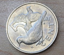 1976 British Virgin Islands 5 Cents Doves