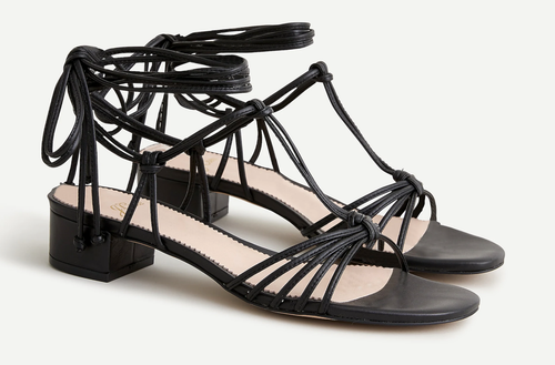 j crew leather lace up sandals