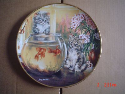 Schöner Franklin Mint Sammler Teller KATZENGESCHICHTEN Katze Kätzchen