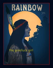 5x7 Vintage 1908 Native American RAINBOW SONG Indian sheet music Art print