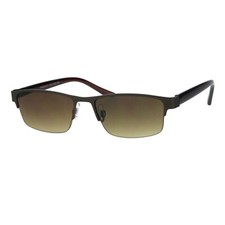 Gafas de sol de lectura progresiva multifoco 3 potencias en 1 media montura rectangular