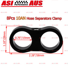 8Pcs AN10 Hose Separator Clamp Fitting Connector 10AN Oil Fuel Hose Line AU Post
